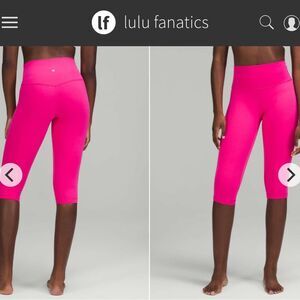 Lululemon Align High-Rise Crop 17" Sz 12 Sonic Pink 1209